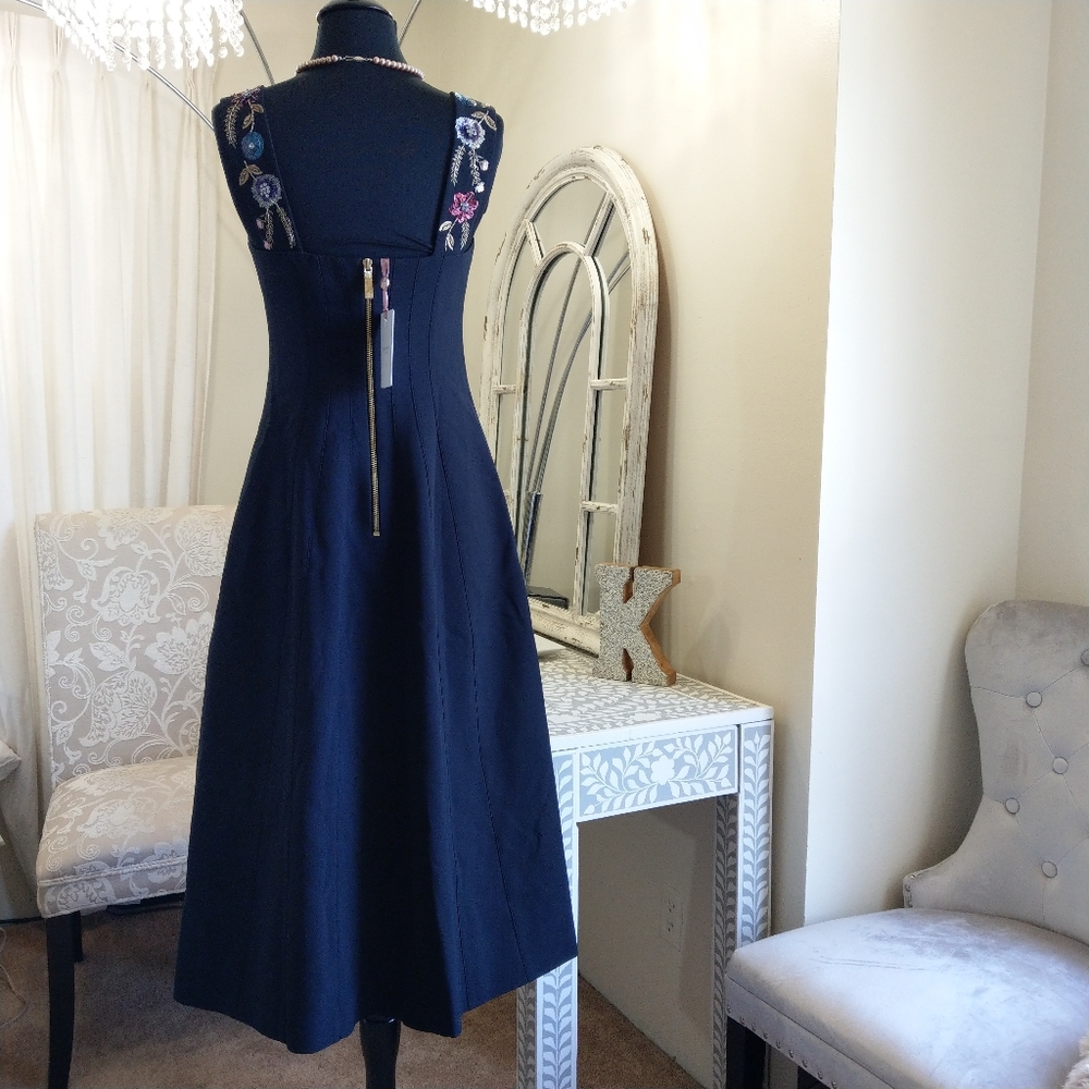 🔥LAST 1🔥NWT TED BAKER JANETA ELEGANT MIDI DRESS - Picture 7 of 14